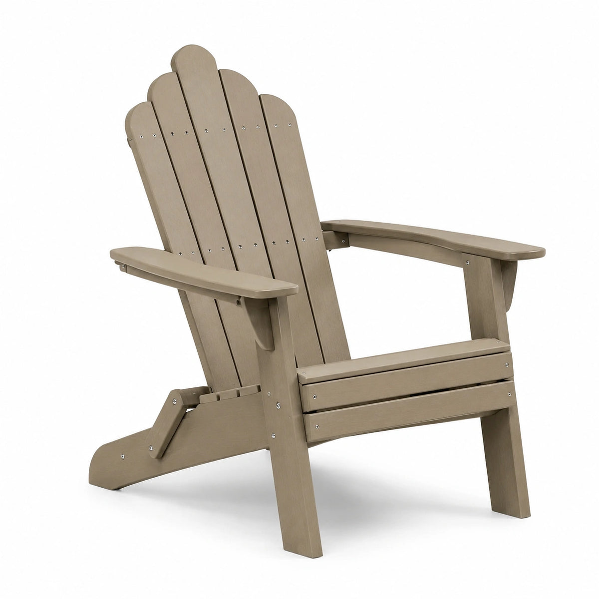 Adirondack Gartenstuhl 98×76×92 cm Kunststoff Taupe mit Armlehnen