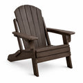 Adirondack Gartenstuhl 83×76×97 cm Kunststoff Dunkelbraun mit breiten Armlehnen