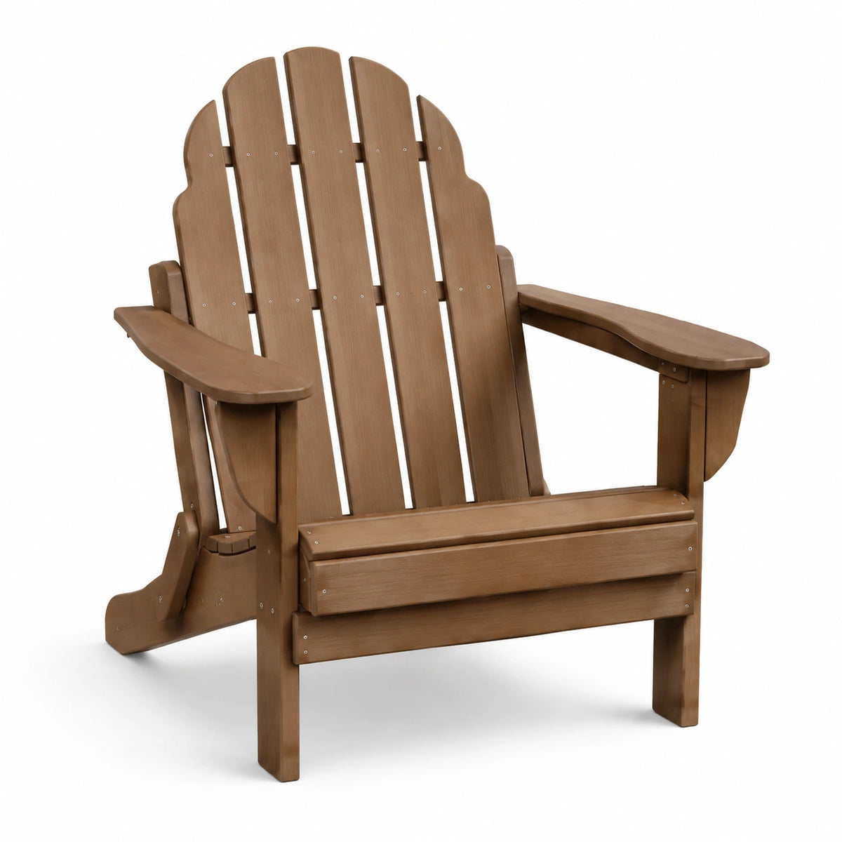 Adirondack-Gartenstuhl 83×95×100 cm aus Holz in Braun mit breiten Armlehnen