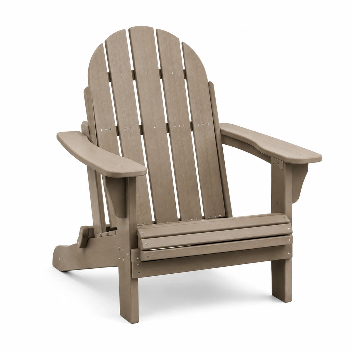 Adirondack Gartenstuhl 83×76×98 cm Kunststoff Taupe mit Armlehnen