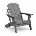 Adirondackstuhl 83×79×98 cm aus Kunststoff grau für Garten mit breiten Armlehnen