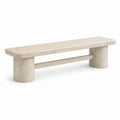 Sitzbank 140×40×45 cm aus Naturstein Beige für den Essbereich - modernes Design
